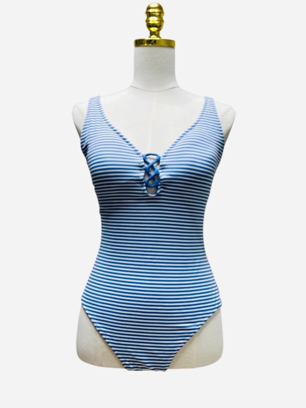 Tommy Bahama Breaker Bay One-piece Swimsuit Reversible Lace-back Women's Sz 10